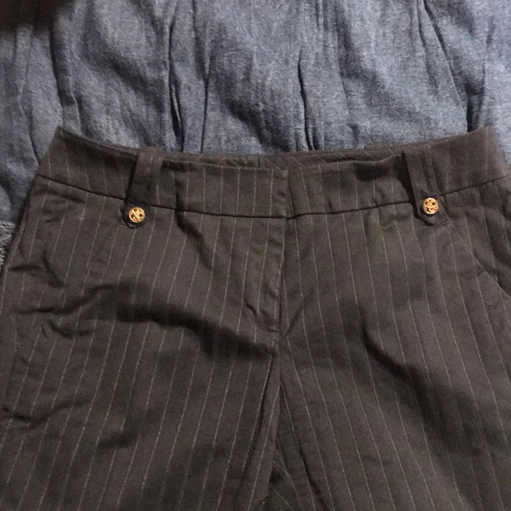 New York & Company navy pinstripe dress pant